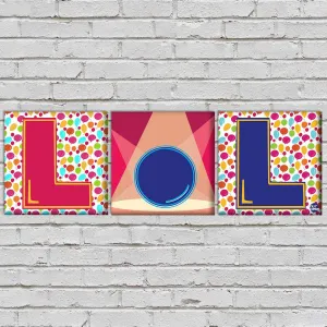 Wall Art Decor Hanging Panels Set Of 3 -LOL