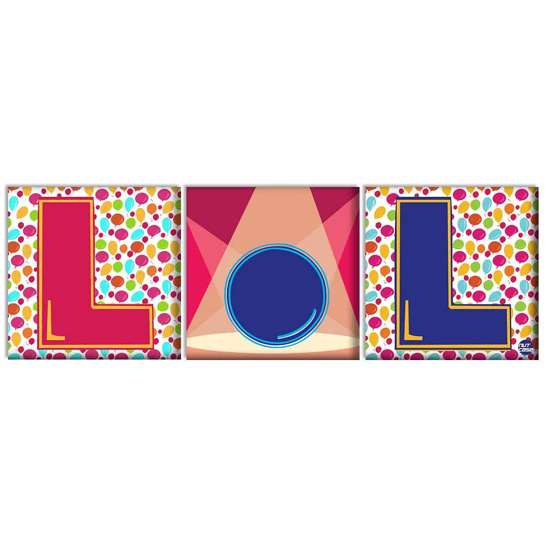 Wall Art Decor Hanging Panels Set Of 3 -LOL