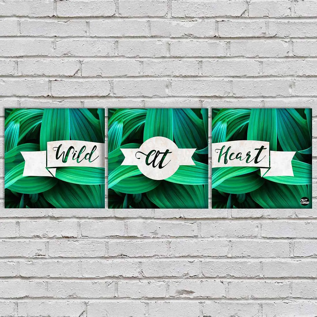 Wall Art Decor Hanging Panels Set Of 3 -Wild At Heart