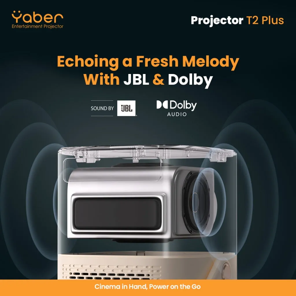 Yaber T2 / Yaber T2 Plus Projector | T1080P FHD | 450 ANSI Lumens | JBL and Dolby Audio